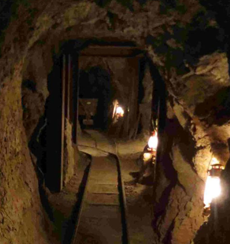Interior of the gold mine worked in by author Gregory O. Smith