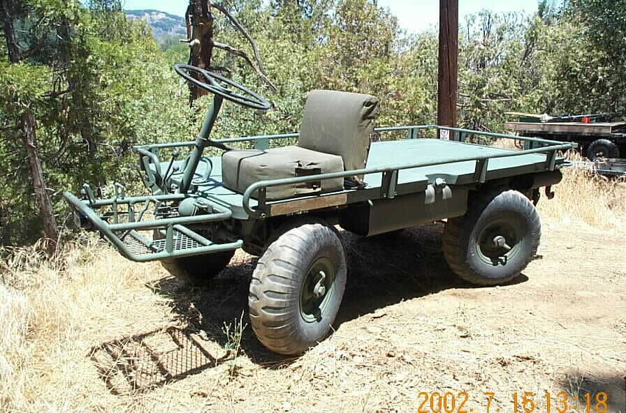 Left front view of driver's seat and controls and M274-A5 Army Mule