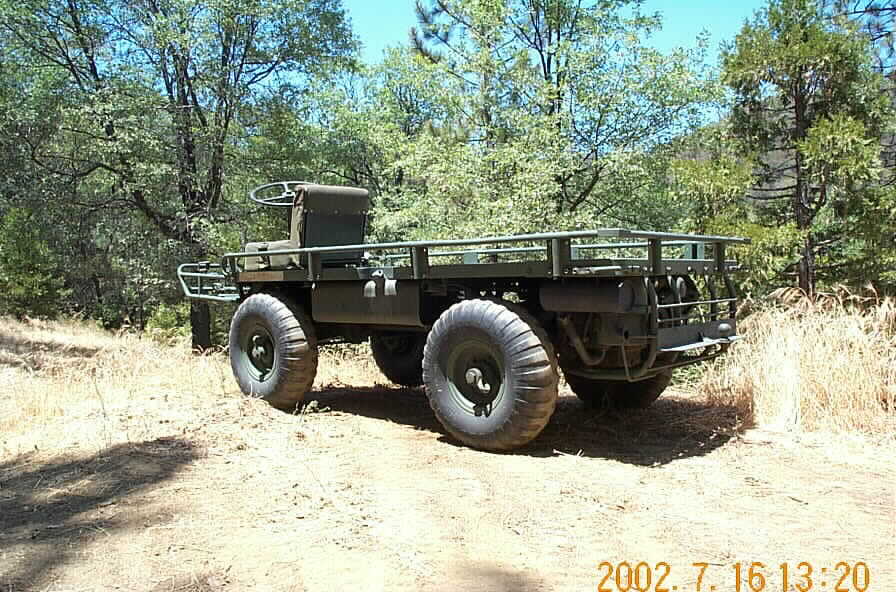 Side view of an M274 Army Mule showing engine and engine protective cage