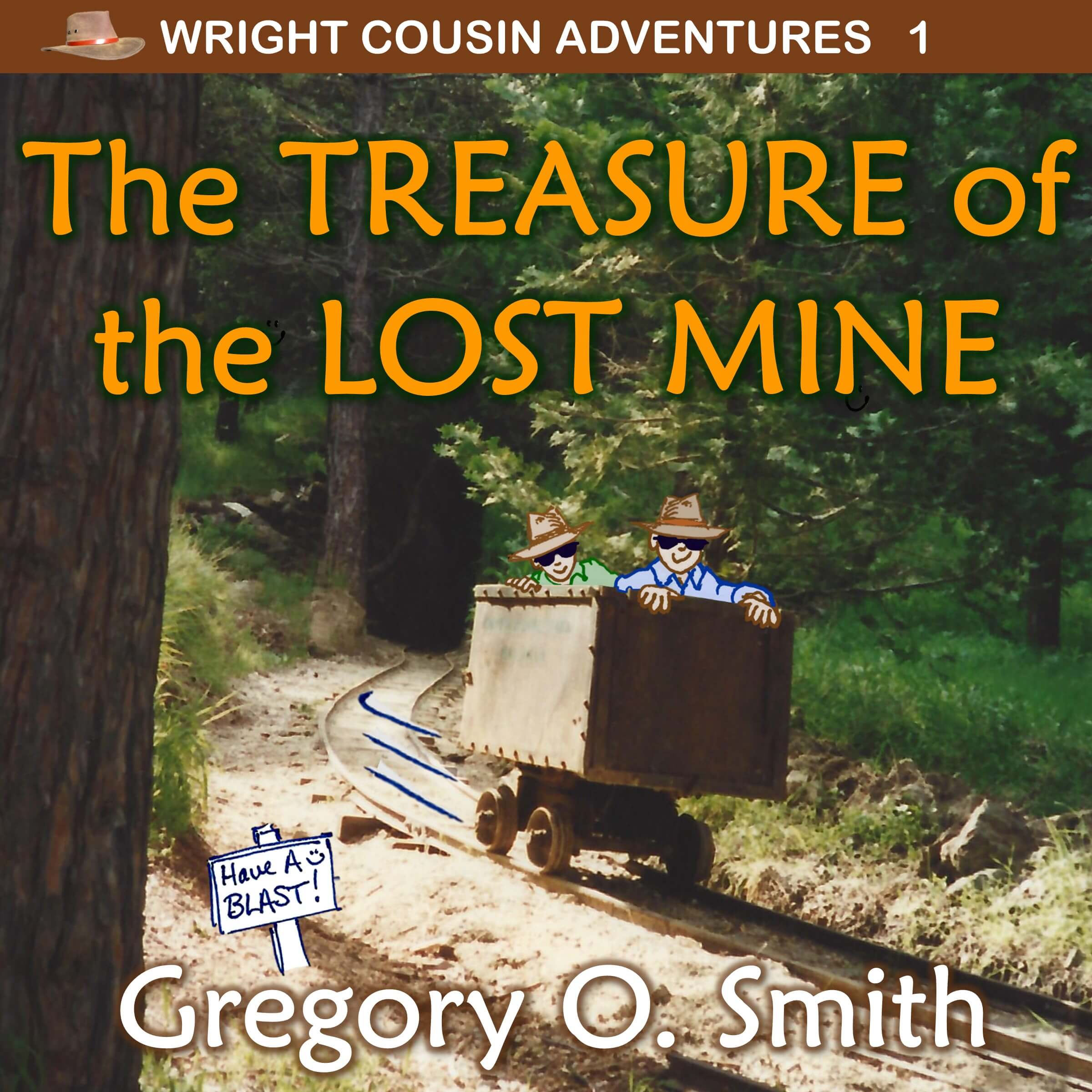 Audio book cover for The Treasure of the Lost Mine, book 1 of the Wright Cousin Adventures
