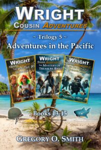 Cover picture for Wright Cousin Adventures trilogy 5 "Adventures in the Pacific"